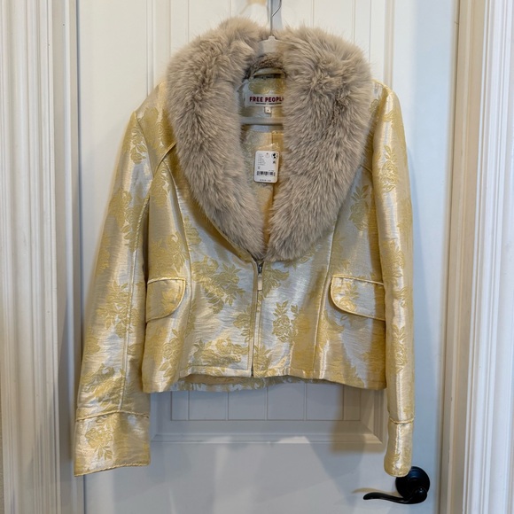 Free People French Exit Fur Trim Jacket - Picture 3 of 6